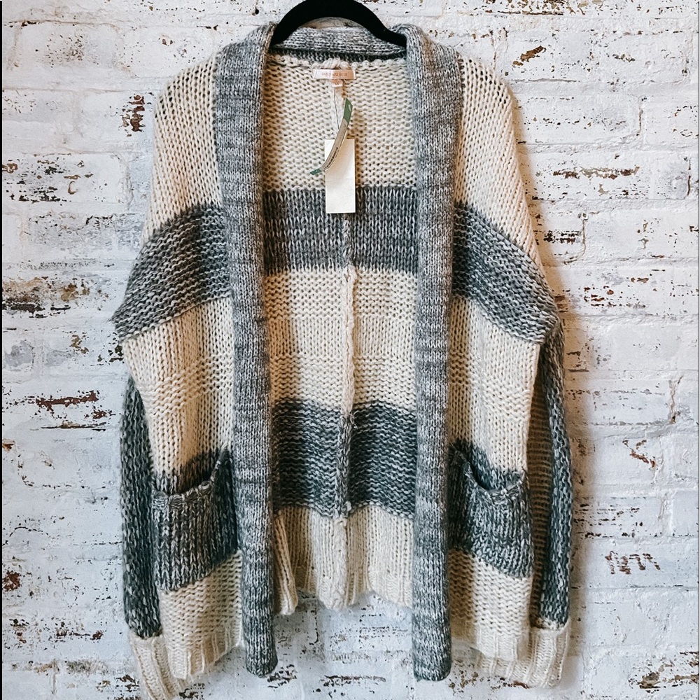 Skies are Blue Striped Cardigan